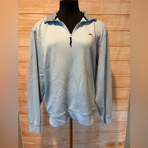Vineyard Vines Sky Blue Zip-Up Sweater